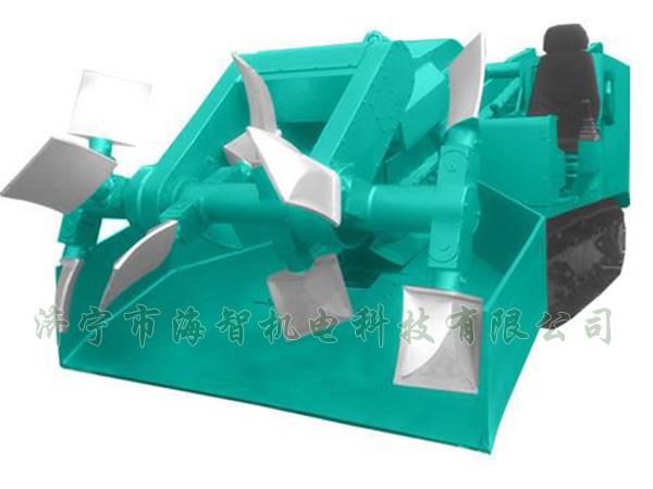 為了提高裝載效率，在取料方面通過滾耙式旋轉(zhuǎn)連續(xù)取料的方式